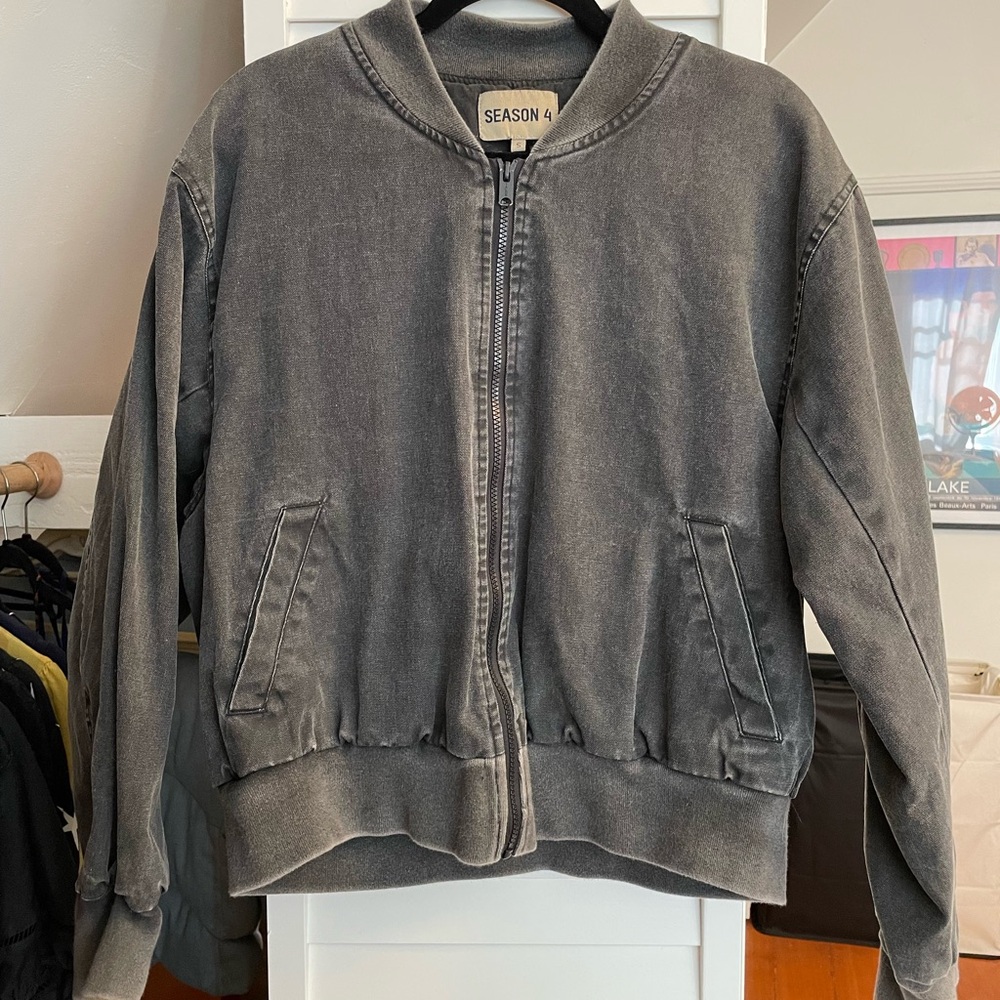 Yeezy Season 4 Gray Canvas Bomber Jacket